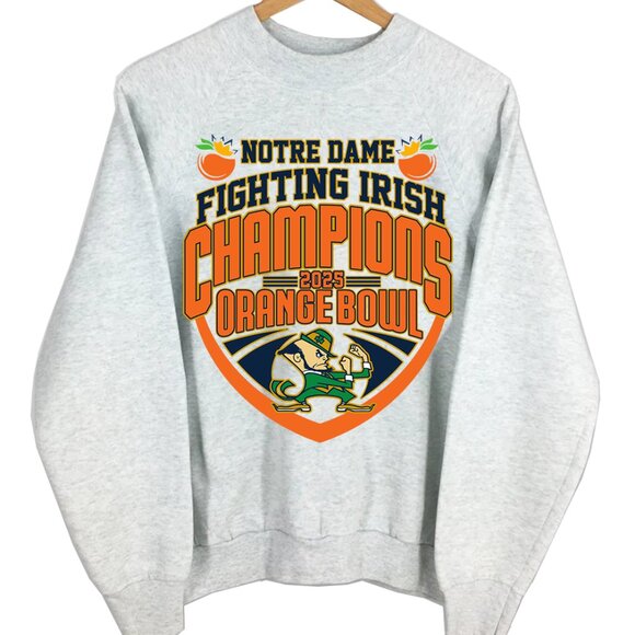 University of Notre Dame Sweatshirt, Notre Dame Fighting Irish Shirt Orange Bowl - Picture 2 of 2